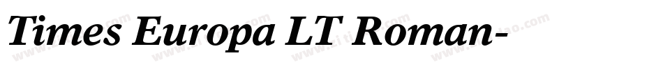 Times Europa LT Roman字体转换